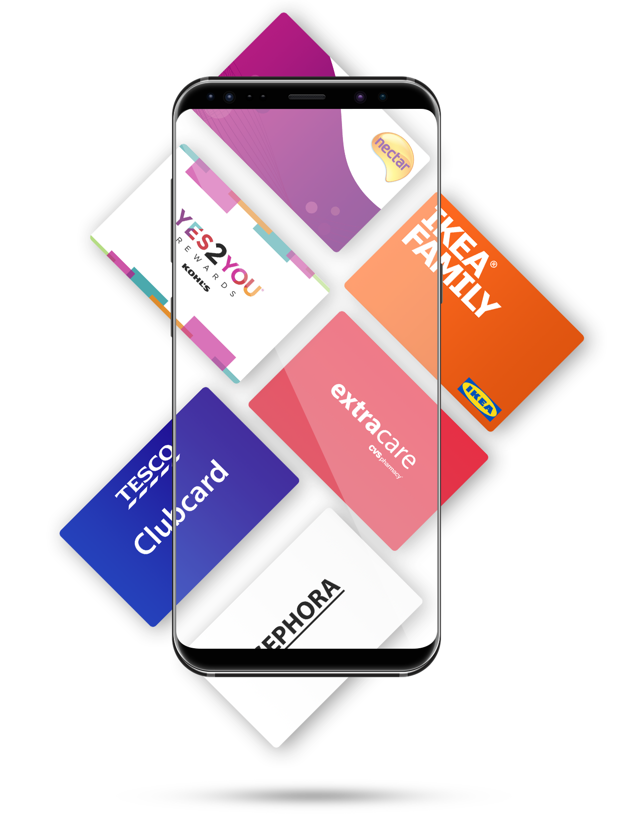 A wide variety of loyalty cards